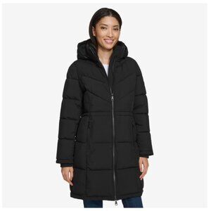 DKNY Women's Long Puffer Jacket
